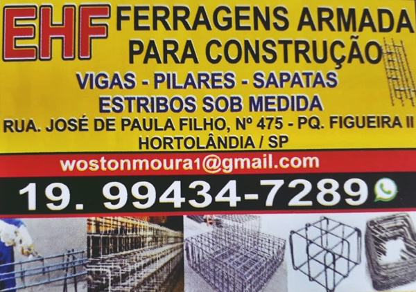 Empresa de ferragem armada, pronta e sob medida para construção, Hortolândia, Campinas